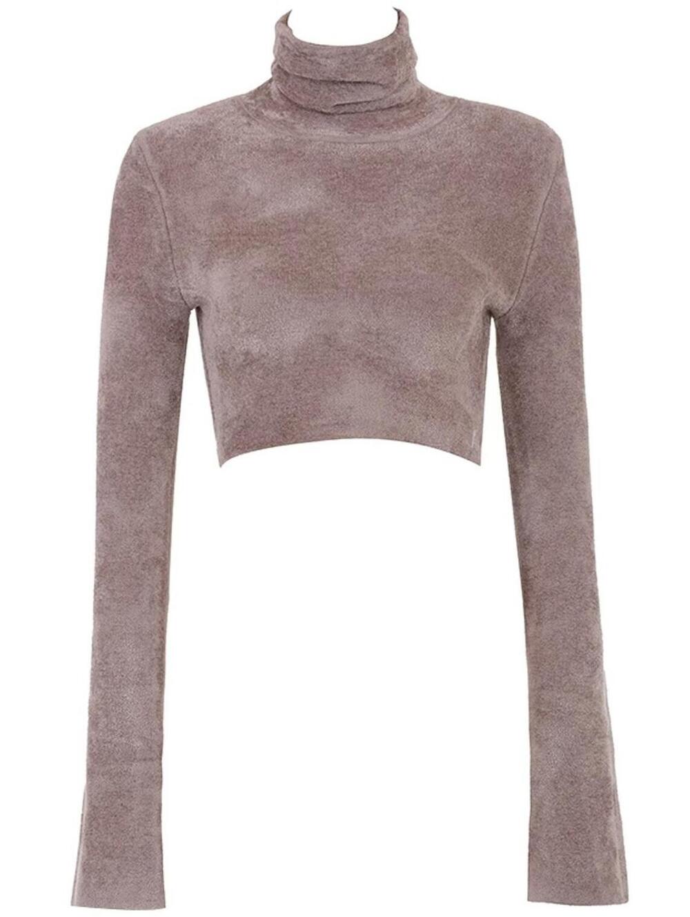House of CB Suri Rose Chenille Cropped Top Sweater NWT Small - Picture 3 of 8